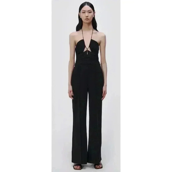SIMKHAI GALA PLISSE CUT OUT BLACK JUMPSUIT NEW NWT! - Picture 4 of 11